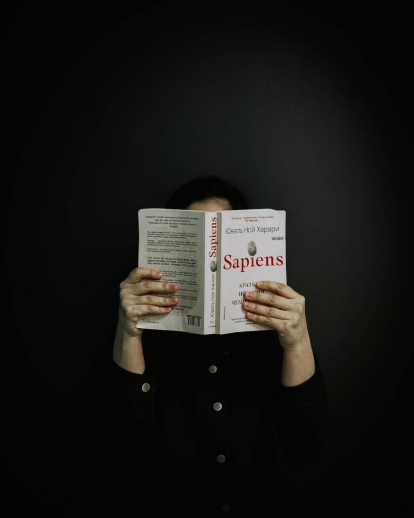 a person reading a book