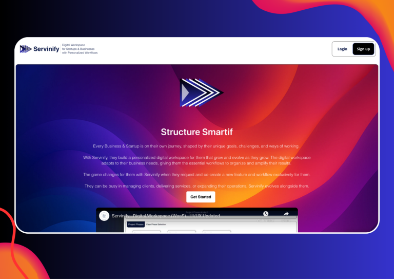 Servinify web application