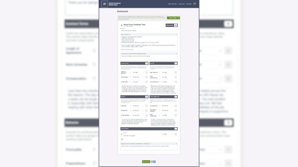 Experience Scorecard - Candidate Evaluating An Opportunity
