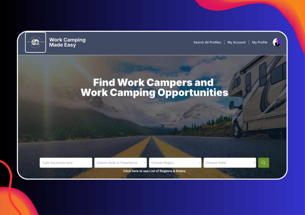 Workcamping Made Easy platform